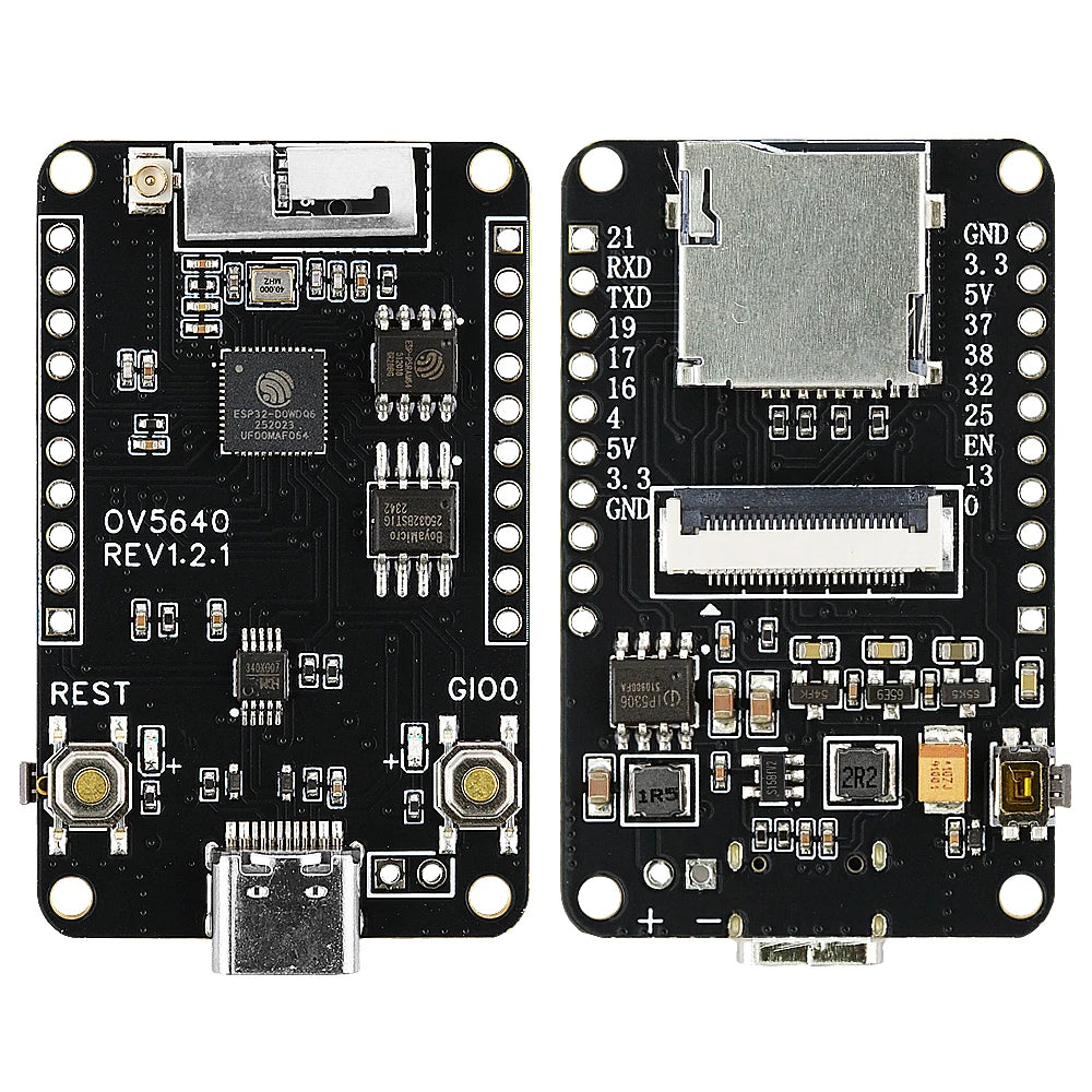 OV5640 ESP32 CAM Camera Module Kit 2.4 GHz WiFi and Bluetooth Develop Board Type C 8MB PSRAM HD 5MP Auto Focus 66 120 160 Degree