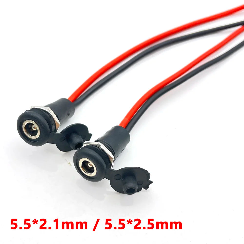 1/2/3pcs/lot DC 5.5*2.1mm/5.5*2.5mm Socket DC Power Supply Jack Socket Plug Female Panel Mount Connector 5.5mm 2.1mm Adapter