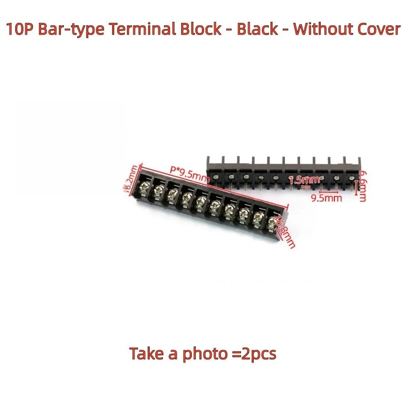 2pcs HB9500-2P 3P 4P 5P 6P 7P 8P 9P 10Pin PCB Screw Terminal Block Connector HB-9500 300V 30A Lid Barrier Terminal 9.5MM Pitch
