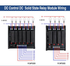 FCGK 1 2 4 6 8 Channel Solid State Relay Module PNP OR NPN Board 5V 12V 24V 32VDC PCB DC TO AC SSR Module