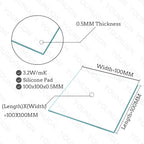 2 Pieces 100x100mm Thermal Pad 0.5mm/1mm/1.5mm/2mm/2.5mm/3mm/4mm/5mm Thickness GPU CPU Heatsink Cooling Conductive Silicone Pad