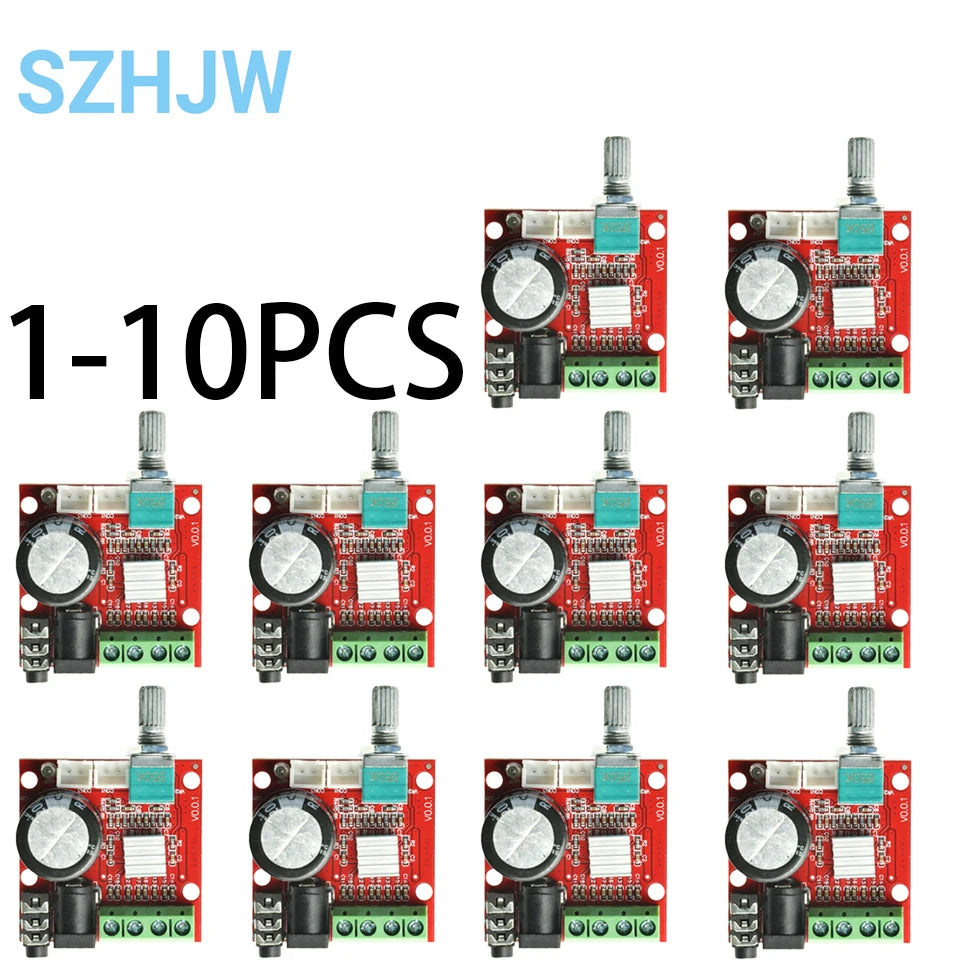 1-10PCS 12V Mini Hi-Fi PAM8610 Audio Stereo Amplifier Board 2X10W Dual Channel D Class