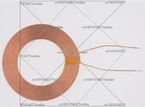10PCS OD 50mm Hollow Copper Power Bank Inductor Coil 20uh Inductance Toroid Coil Qi Flat Diy Induction Charging Coil