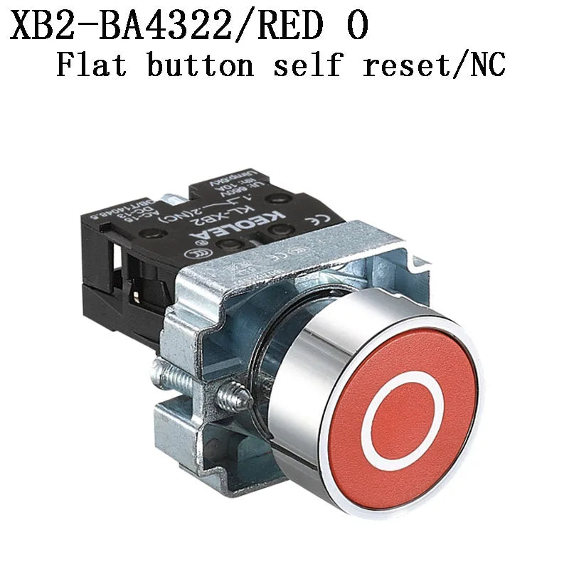 1Pcs Button Switch Self Reset Small Mushroom Head Emergency Stop 22mm Knob Key Start Inching Power on XB2-BG21 XB2-BA31 XB2-BS54
