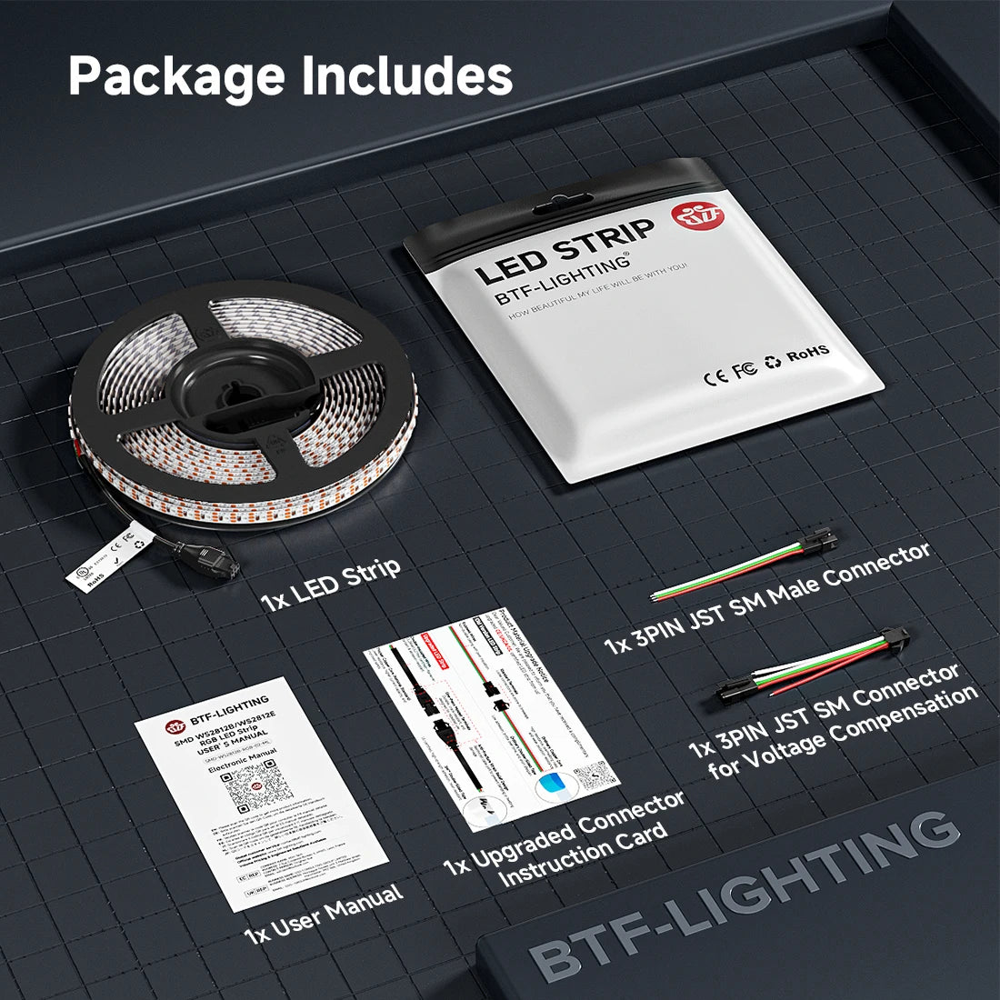 WS2812B RGB LED Light Strip 160 LEDs 2.7mm 5mm WS2812 Lights 0807 2020 Individually Addressable Smart Pixels Magic 5V 12V IP30