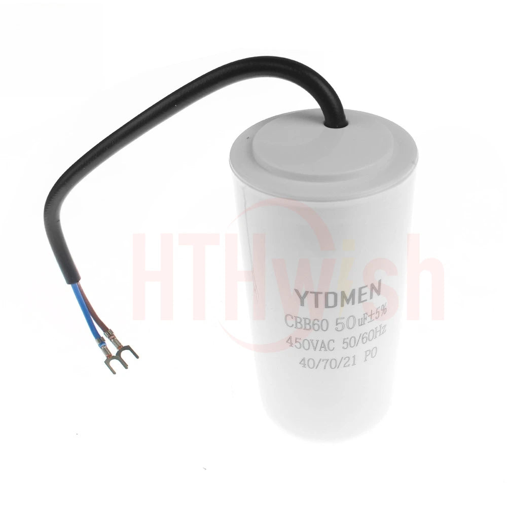 1pc CBB60 Motor Run Capacitors 5% for Washing Machine 450V 3UF 4UF 5UF 6UF 8UF 10UF 12UF 15UF 18UF 20U 450VAC Starting Capacitor