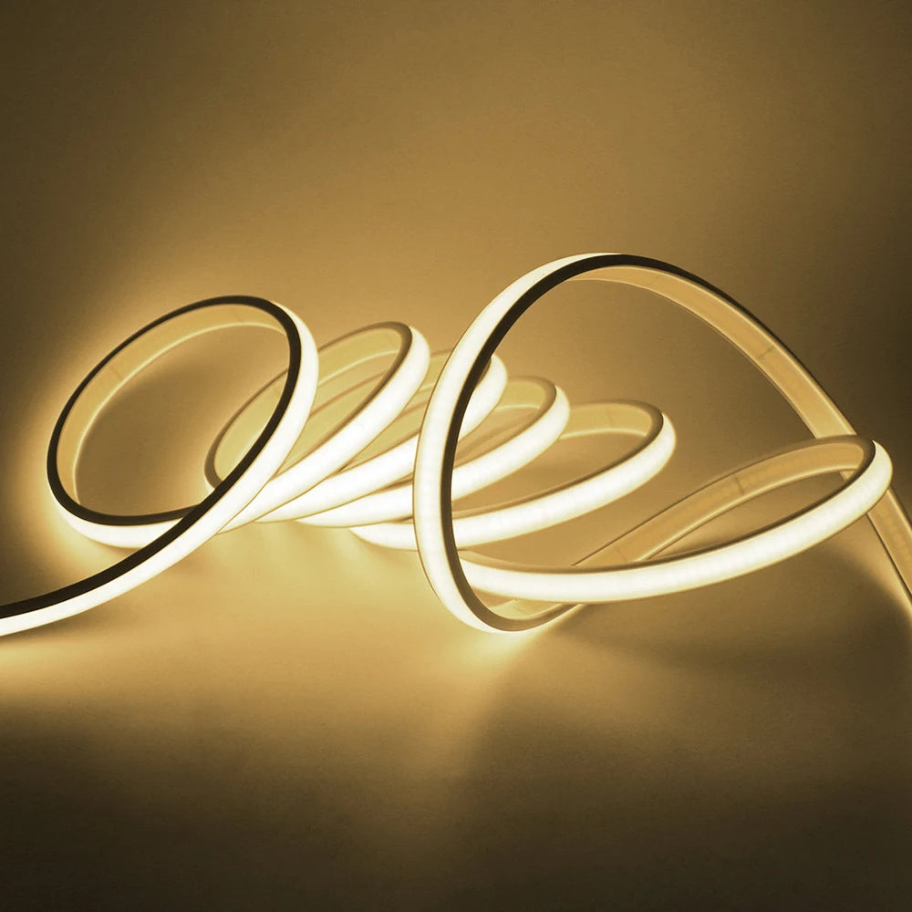 IP68 Waterproof Flexible Neon Rope Light USB COB LED Strip 5V ON OFF Switch 320 LEDs/m Natural Warm White 0.5m 1m 2m 3m 4mm 5m