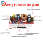 1800W 40A DC-DC Boost Converter Step Up Power Supply Module 10-60V To 12-90V Adjustable Voltage Charger 1200W 20A Boost Module