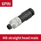 5/20PCS M8 3/4/5/6/8 Pin Sensor Connector Screw Male Female Threaded Plug Coupling Straight Aviation Eletrical Adapter