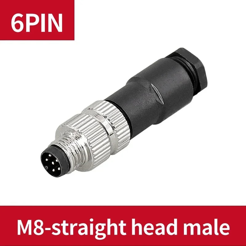 5/20PCS M8 3/4/5/6/8 Pin Sensor Connector Screw Male Female Threaded Plug Coupling Straight Aviation Eletrical Adapter