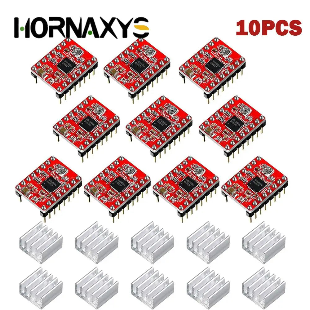 5/10PCS 3D Printer Parts StepStick A4988 DRV8825 Stepper Motor Driver With Heat sink Carrier Reprap RAMPS 1.4