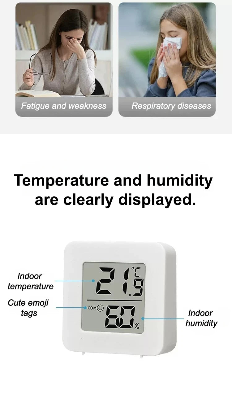 1/2/3/5PCS Mini LCD Digital Thermometer Hygrometer Indoor Room Temperature Humidity Meter Sensor Gauge Weather Station Set