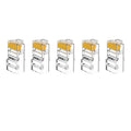 RJ45 Connector CAT6 Pass Through Connectors Crystal End Gold-Plated 8P8C Crimp UTP Standard Ethernet Network Modular Plug