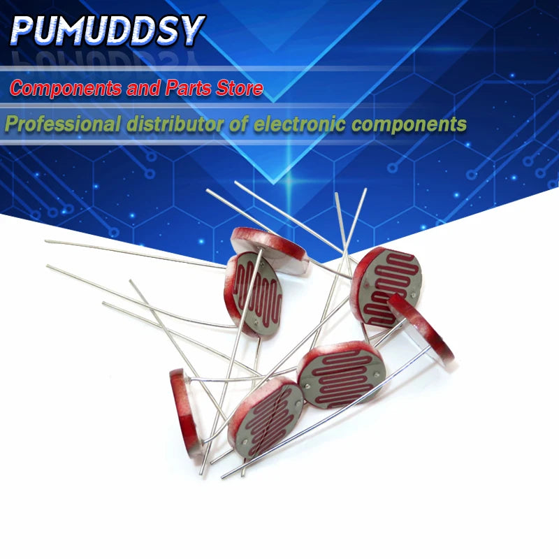 5PCS 12528 light dependent resistor photoresistor resistor 12mm photosensitive resistance