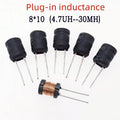 10PCS I-Type Inductor 8 * 10-1MH2.2MH3.3MH10MH Plug-In Inductor