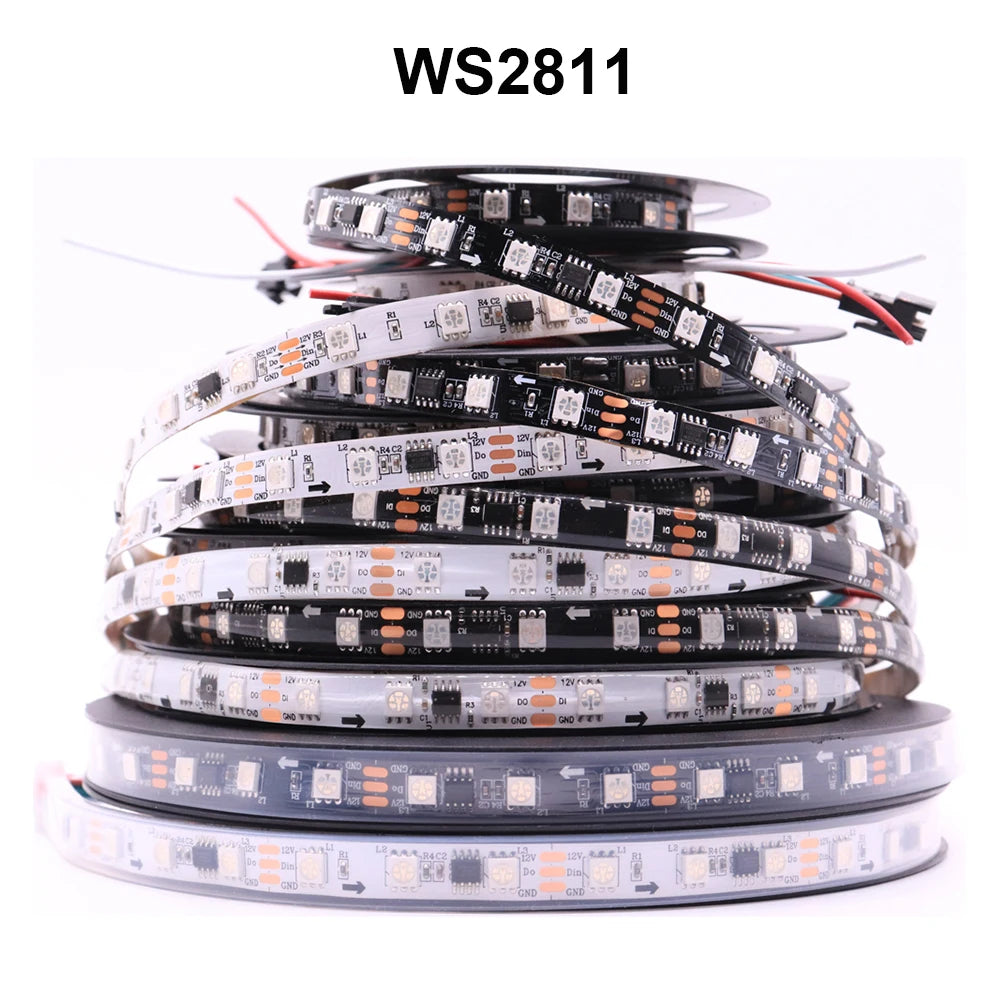 WS2812B WS2811 WS2813 WS2815 RGB LED Strip WS2812 Individually Addressable 30/60/144pixels/Leds/M Tape Light IP30/65/67 DC5V/12V