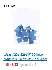 20pcs 2W Metal film resistor 1% 1R~1M 2.2R 4.7R 10R 22R 47R 100R 220R 470R 1K 10K 100K 2.2 4.7 10 22 47 100 220 470 ohm