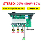 KEBIDU 200W Amplifier Bluetooth 5.3 MP3 Decoder Board Hands-free Car Wireless MP3 Player Mic USB TF FM Radio TWS Music Player
