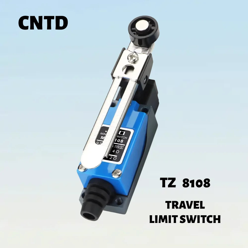 Limit Switch TZ-8108 IP65 Waterproof Roller Lever 10A 250VAC 1NO 1NC Travel Switch for CNC Machine Industrial Automation CNTD