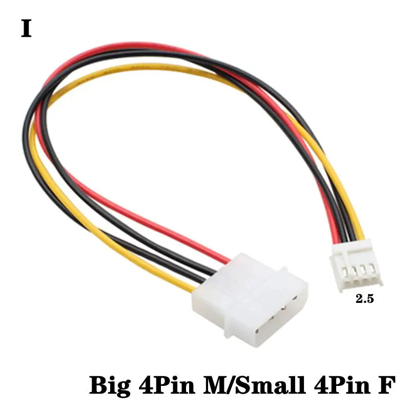 20cm Power 6Pin 8Pin 4Pin 15Pin SATA Male to 4Pin IDE Molex Female 15Pin SATA Female Power Cable Computer Cable 6Pin To 8Pin