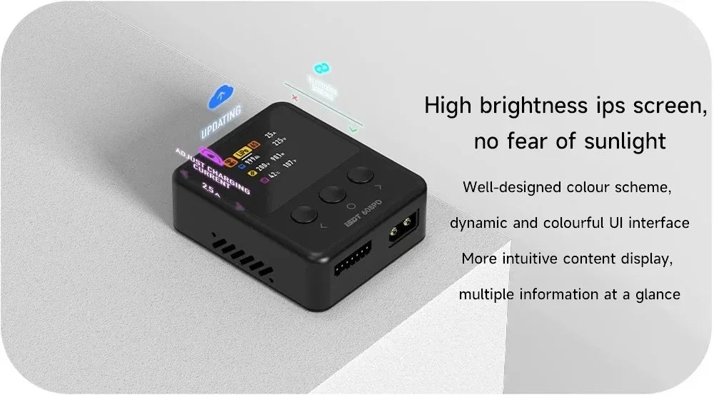 ISDT 608PD Lipo Balance Charger Discharger 240W/10A DC & 140W/5A PD Smart Digital Charger for LiPo/LiFe/LiHV RC Batteries