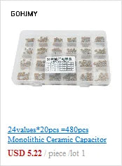 20pcs 2W Metal film resistor 1% 1R~1M 2.2R 4.7R 10R 22R 47R 100R 220R 470R 1K 10K 100K 2.2 4.7 10 22 47 100 220 470 ohm