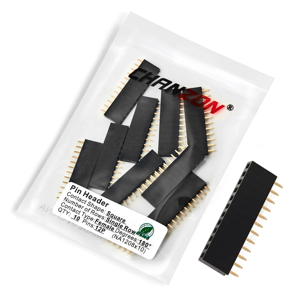 2 3 4 5 6 8 10 12 15 20 40 Female Pin Header Socket Gold Plated Solderless Single Row 2.54mm 2.54 mm 4pin 20pin 40pin Connector