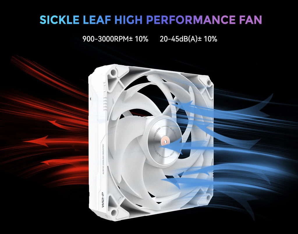 ALSEYE W12P 12CM Case Cooling Fan with ARGB Synchronization PWM Intelligent Temperature Control Silent 900-3000RPM
