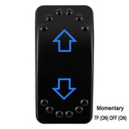 Waterproof Rocker Switch with Blue LED | 12V/24V Latching & Momentary (SPST/ DPDT) | for Marine, UTV, ATV, RZR, Automotive