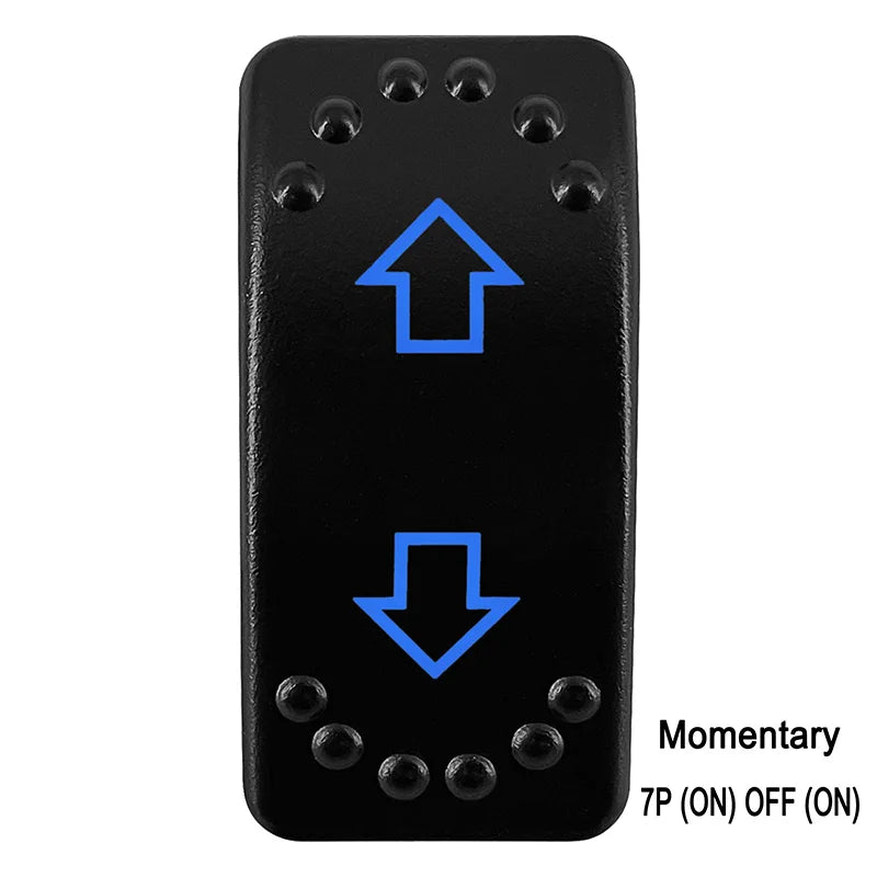 Waterproof Rocker Switch with Blue LED | 12V/24V Latching & Momentary (SPST/ DPDT) | for Marine, UTV, ATV, RZR, Automotive