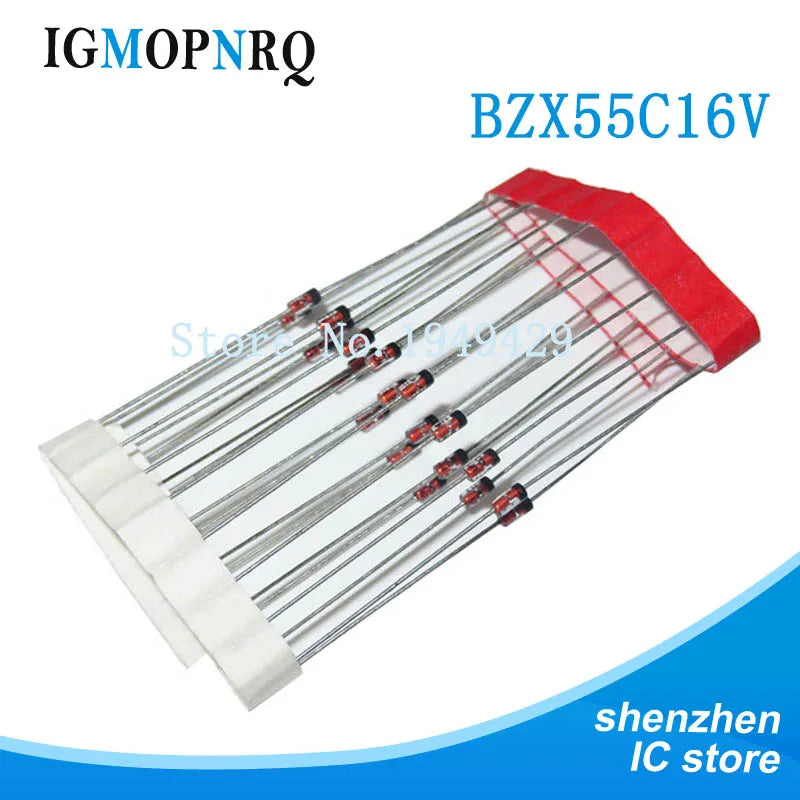 100PCS 0.5W BZX55C 2V2 2V4 3V3 3V6 4V7 5V1 5V6 6V2 6V8 7V5 8V2 9V1 10V 12V 13V 15V 16V 18V 20V 24V 30V 1/2W DO-35 Diode Zener