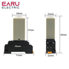 H3Y-2 AC220V Delay Timer with Base Socket Power-On Delay Rotary Knob DPDT 0-30s 60Min Adjustable Timer Relay for Home Automation