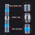 50-500Pcs Waterproof Heat Shrink Tube Solder Insulated Butt Splice Connectors Set for Electrical Wire Terminals - Electric Splic
