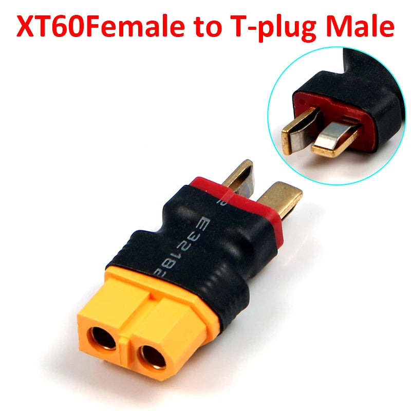 1/5/10Pcs T Deans Plug Male / Female to XT60 Female / Male Connector Adapter For RC LiPo Battery Helicopter Quadcopter RC Parts