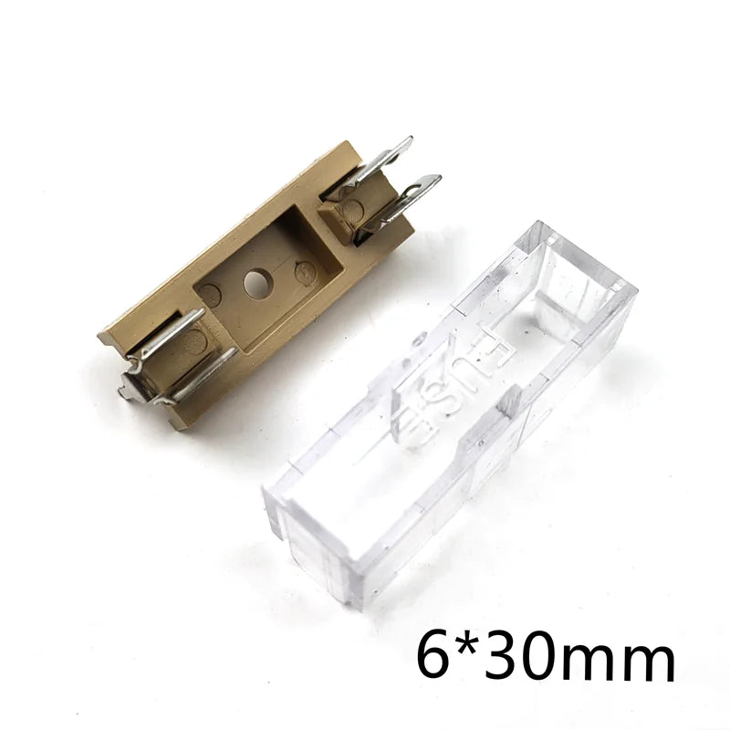 5Pcs BLX-A Glass Fuse Holder 5x20mm 6x30mm PCB Mount Fuseholder Clip Ceramic Fuse Tube Socket for Electrical Safety