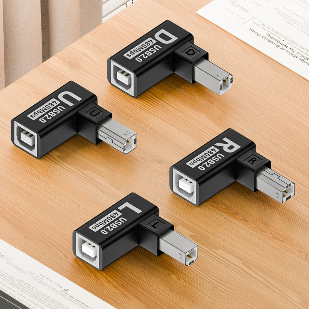 Elbow USB2.0 Printer Adapter USB Type B Male to Female For Printer Hard Drive Base Fax Machine Scanner USB 2.0 Printer Adapter
