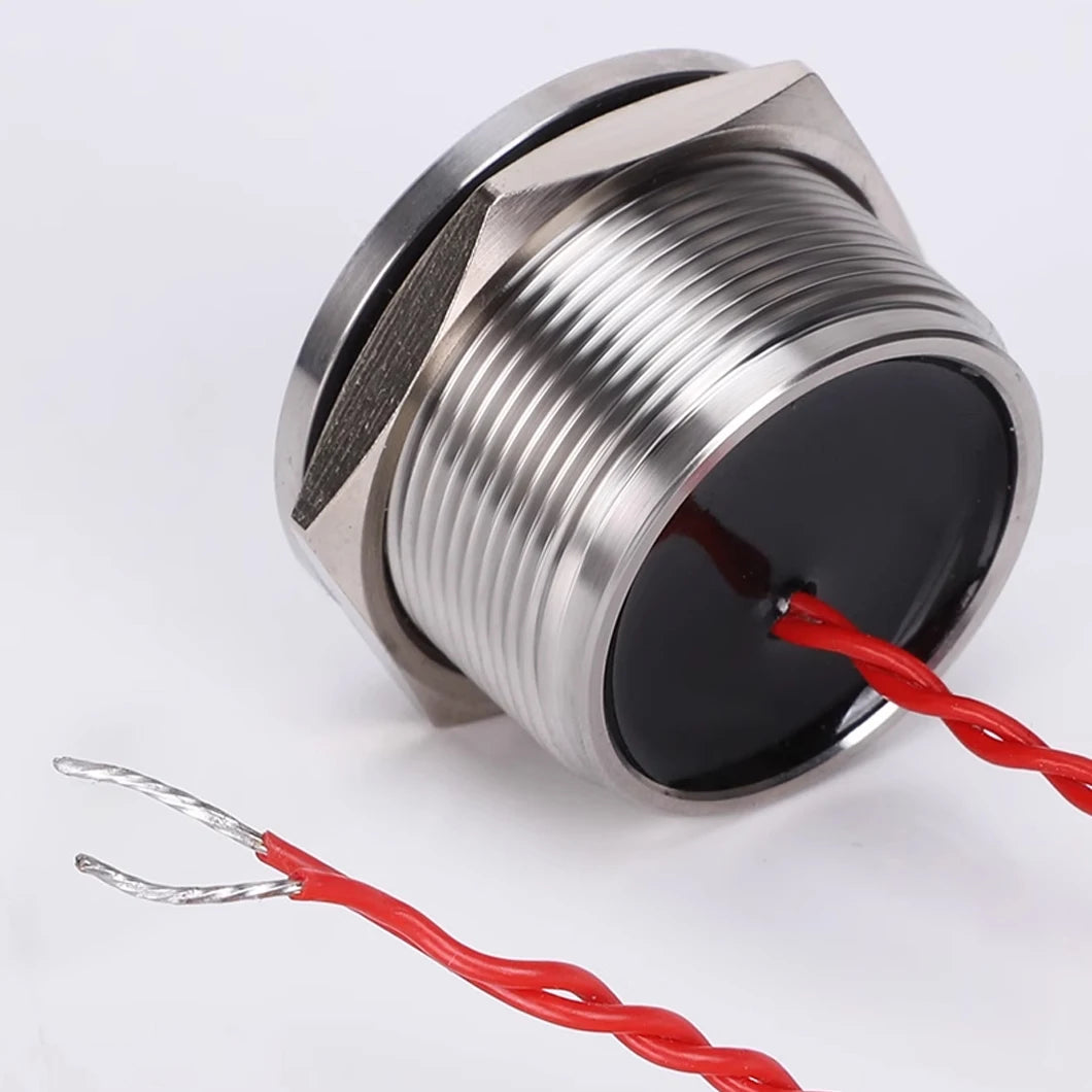 ABILKEEN 30mm 1NO Momentary/Latching Function Piezo Electric Switch IP68 Waterproof Pressure-Sensitive Switch