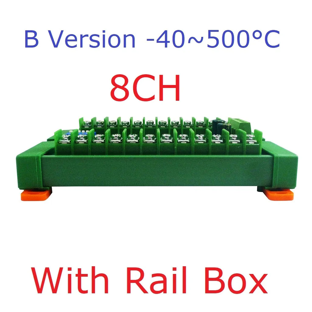 8ch DC 8-30V PT100 RTD RS485 Temperature Sensor Module Modbus RTU Platinum Thermal Resistance Collector -40~500C