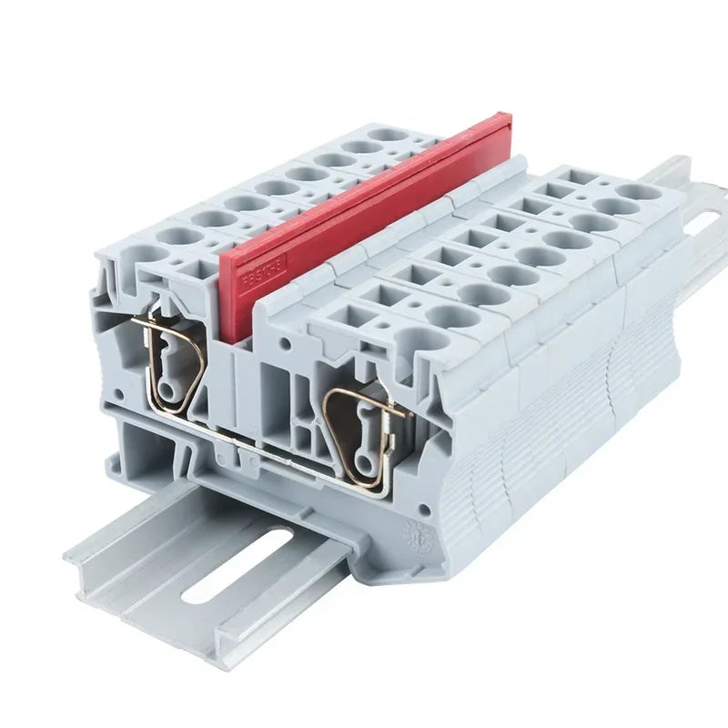 2/3/4/5/10 Seats Terminal Strip Jumper Plug-in Fixed Bridge PT ST UT DIN Rail Terminal Blocks center connection bar Accessories