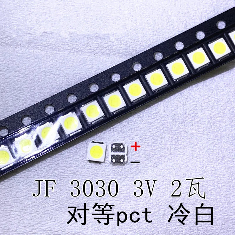 100pcs 3030 Backlight High Power LED DOUBLE CHIPS 1w 1.5W 2w 3V-3.6V 6v lextar JUFEI AOT Cool white PT30A66 TV