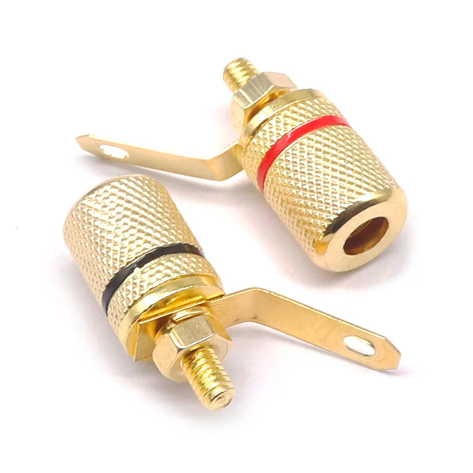 2pcs/1pairs 306 gold-plated binding post speaker speaker terminal audio terminal 4MM banana plug socket