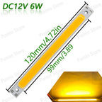 5pcs 12V COB LED Strip Light Bulb 120mm LED Chip Red Blue White Green Yellow For DIY Reading Light Staircase Kitchen Work Light