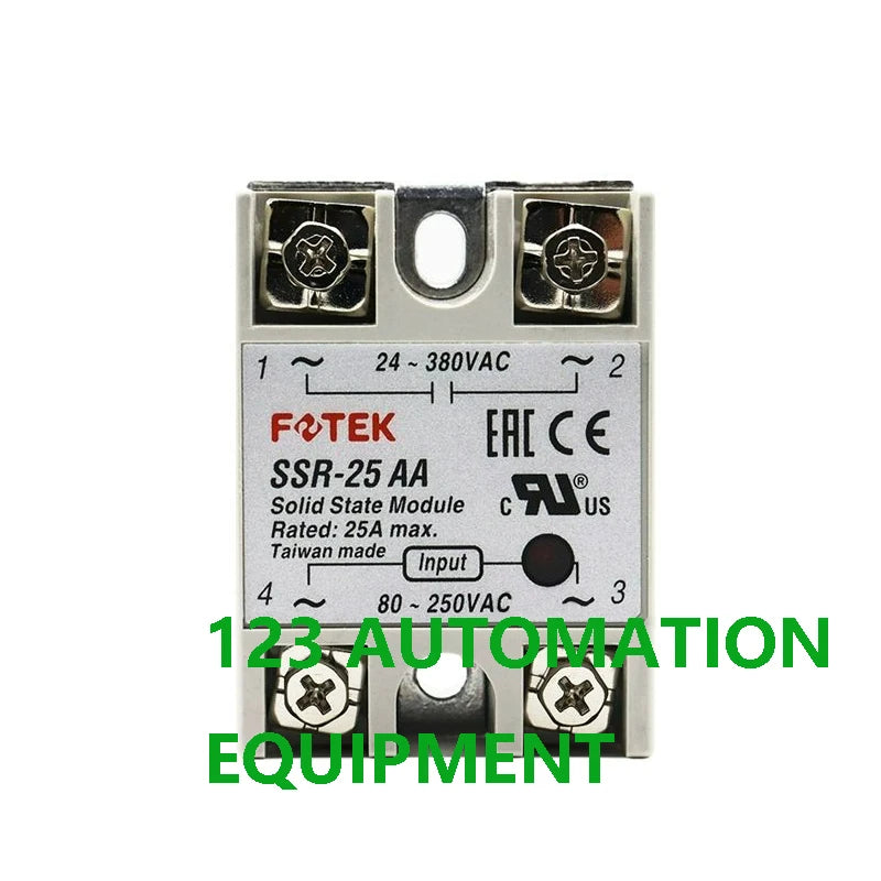 Authentic New FOTEK SSR-25AA 40AA 50AA 75AA-H  SSR-10AA 25AA 40AA 50AA 75AA Solid State Relays 10A 25A 40A 50A 75A Relay Module