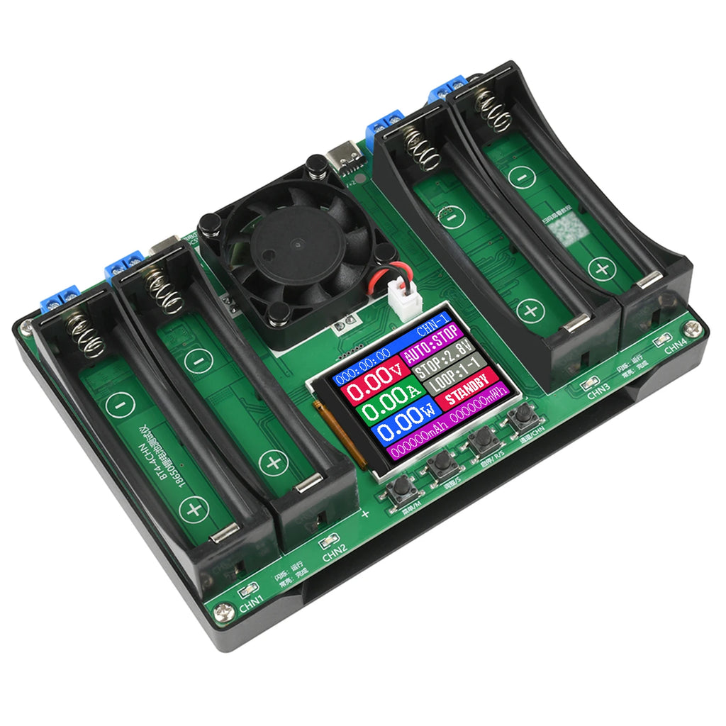 Battery Tester LCD Display Universal Battery Checker Analyzer Charger for 18650 Batteries 4 Channel Internal Resistance Tester