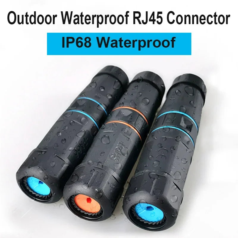 RJ45 Connector Female To Female Outdoor IP68 Waterproof Port Network LAN Splitter Transfer Head Adapter Coupler CAT5 CAT6