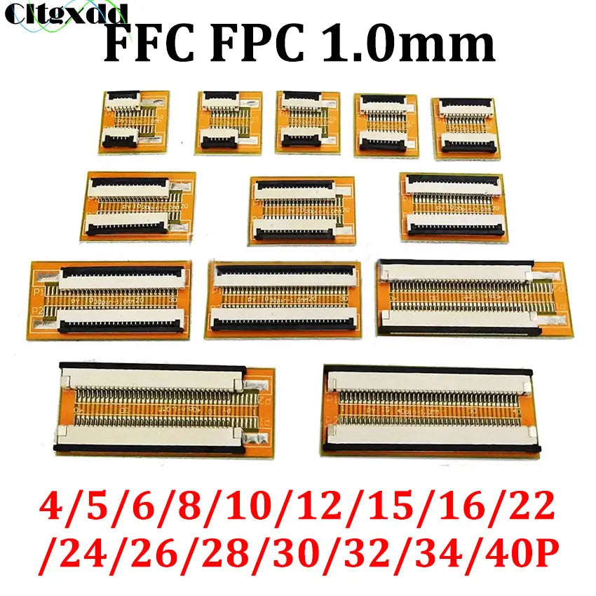 1 Pieces FPC FFC Flexible Flat Cable Extension Board Adapter 1.0mm Pitch 4 5 6 8 10 12 14 15 16 22 24 26 28 30~40 Pin Connector