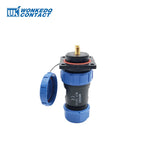 SP29 Square Waterproof Connector Soldering Electric IP68 WK29 Aviation Male Plug Square Back Nut Socket Threaded Cable Connector