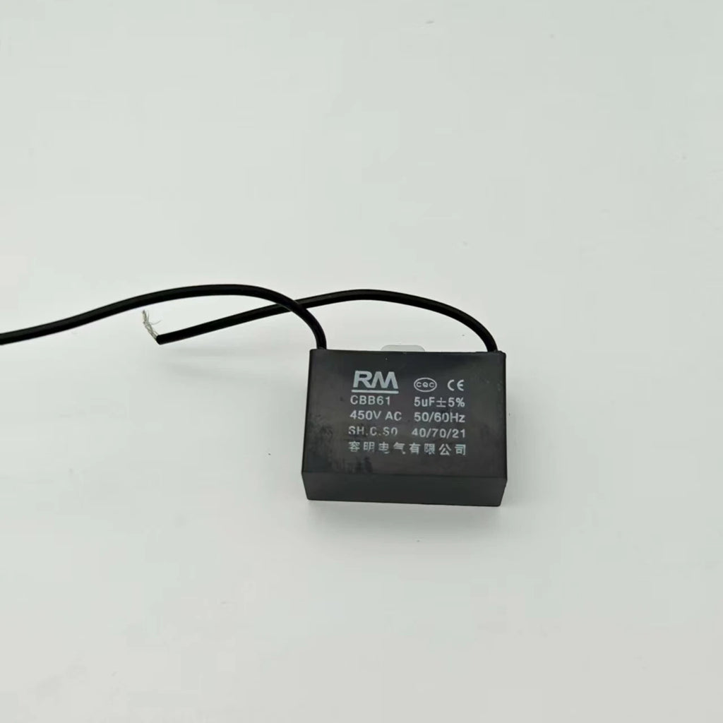1Pcs Cbb61 450V Starting Capacitor 0.8/1/1.2/1.5/1.8/2/2.5/3/3.5/4/5Uf Micro Capacitor for Fan, Ceiling Fan, Exhaust Fan, Range Hood Motor, Micro Motor Run Capacitor Cbb61