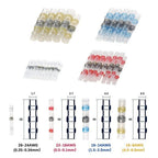 100/800PCS Solder Seal Wire Connectors Heat Shrink Solder Butt Connectors Kit Automotive Marine Insulated with 300W Hot Air Gun