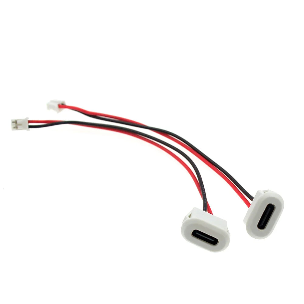 1~10PCS USB Type-C Waterproof USB Connector Direct compression female base Female Socket Charging Interface With Welding Wire